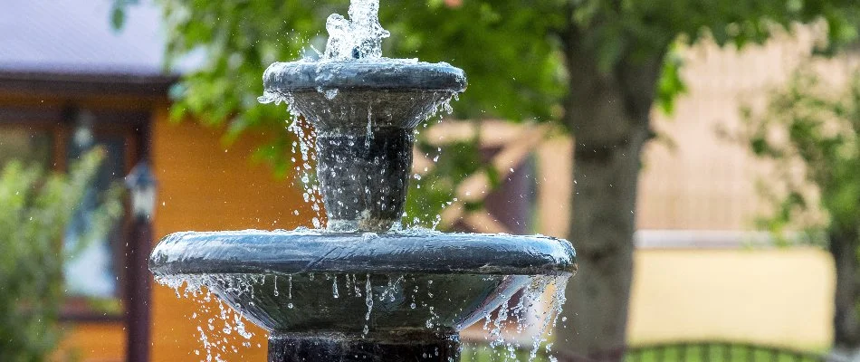 Fountain in an outdoor space in Huntsville, AL.
