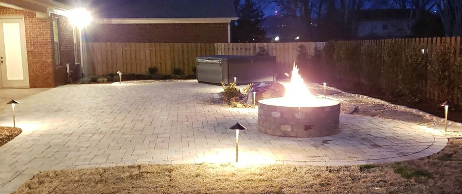 Lights added to patio in Hazel Green, AL.