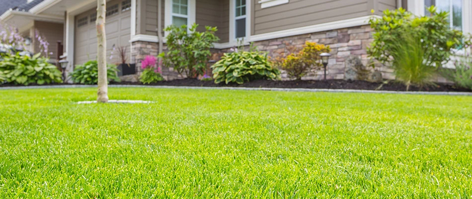 Maintained lawn in Meridianville, AL.