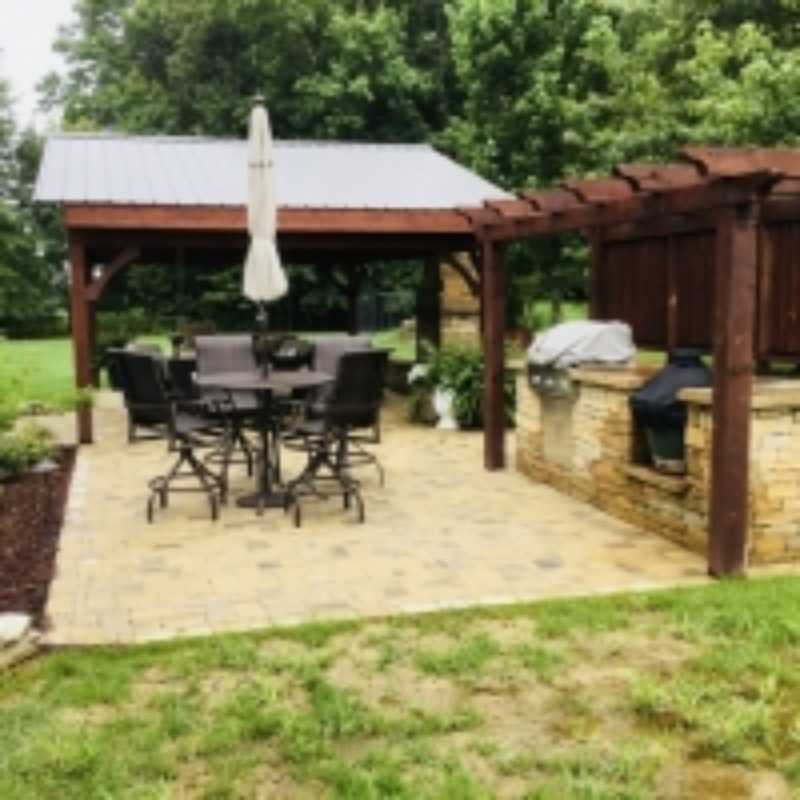 Decking and Patio With Fireplace and Swinging Bed Project In Fayetteville, TN